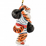 Елочная игрушка "Тигр-гиревик". Майолика, фотография 5. Интернет-магазин ЛАВКА ПОДАРКОВ
