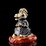 0055324 Сувенир Лошадь в пальто Сувенир на подставке(коньячный)