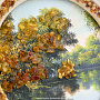 Панно янтарное "Пейзаж" 15х15 см, фотография 3. Интернет-магазин ЛАВКА ПОДАРКОВ