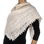 0061776 Пуховый платок  ШАЛЬ БЕЛАЯ 100*100см