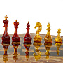 Шахматы с инкрустацией и фигурами из янтаря "Тело Платона" 46х46 см, фотография 3. Интернет-магазин ЛАВКА ПОДАРКОВ