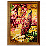 Картина янтарная "Павлин в саду", фотография 1. Интернет-магазин ЛАВКА ПОДАРКОВ