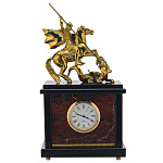 Часы настольные из камня "Георгий Победоносец"