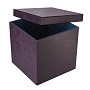 Подарочная упаковка из экокожи фиолетовая 24х24х24 см, фотография 2. Интернет-магазин ЛАВКА ПОДАРКОВ