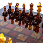Шахматы с инкрустацией и фигурами из янтаря "Амбассадор" 32х32 см, фотография 2. Интернет-магазин ЛАВКА ПОДАРКОВ