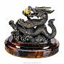 Статуэтка из бронзы и янтаря "Деловой китайский дракон", фотография 3. Интернет-магазин ЛАВКА ПОДАРКОВ