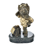 0037808 Бронза Статуэтка "СОБАЧКА-МОДНИЦА" (4.257.1)