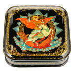 Шкатулка с художественной росписью "Георгий Победоносец"