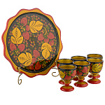 Питейный набор "Водочный". Хохлома