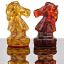 Шахматы с инкрустацией и фигурами из янтаря 28х28 см, фотография 4. Интернет-магазин ЛАВКА ПОДАРКОВ