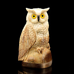  Изделия из кости Скульптура "Филин" Кость бизона (голень) ,  В139