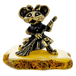 0047063/1524 Сувенир Мышь с метлой Сувенир (белый)