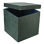 Подарочная упаковка из экокожи зеленая 24х24х24 см, фотография 2. Интернет-магазин ЛАВКА ПОДАРКОВ