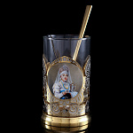  Златоуст НАБОР ЧАЙНЫЙ "Сказки.Русские красавицы" в П/У (синий сарафан)