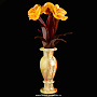 Сувенир "Цветы в вазе" (янтарь, оникс), фотография 4. Интернет-магазин ЛАВКА ПОДАРКОВ