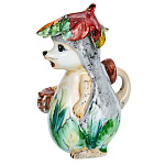 0053870/ЦВЕТ Гжель Чайник"ЕЖИК" коллекционный (в цвете )