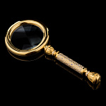 Лупа с позолотой и фианитами. Златоуст