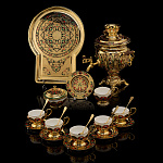 Самовар с сервизом на 6 персон "Золотая хохлома". Златоуст