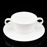 0054744/92.93176.25.1 ЛФЗ ЧАШКА+БЛЮДЦЕ бульонная 250мл Премиум рис.Белый