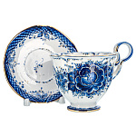 Чайная пара "Домашняя". Гжель в золоте