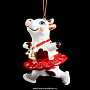 Игрушка подвесная "Коровка-балерина на коньках", фотография 1. Интернет-магазин ЛАВКА ПОДАРКОВ