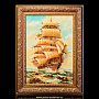 Картина янтарная "Корабль-парусник", фотография 1. Интернет-магазин ЛАВКА ПОДАРКОВ
