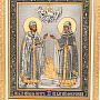 Икона "Святые Петр и Феврония" 31х26 см, фотография 3. Интернет-магазин ЛАВКА ПОДАРКОВ