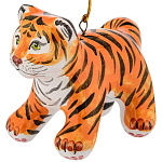 /МАЙОЛИКА фигурка "Тигренок на четырех лапах" подвес дл. 8см