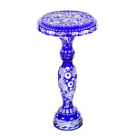 0054816/SK/Хрусталь СТОЛИК ИНТЕРЬЕРНЫЙ КОБАЛЬТ  h mm d mm weight /0