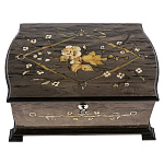 0072827 Янтарь Шкатулка"ДАМСКАЯ" карельская береза тонир (чемодан)32*23*13 СМ