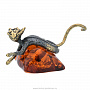 Статуэтка с янтарем "Кот на подушке", фотография 6. Интернет-магазин ЛАВКА ПОДАРКОВ