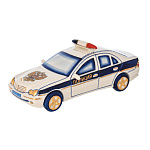 0020855 Гжель Скульптура "АВТОМОБИЛЬ ДПС" в золоте