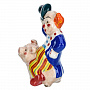 Керамическая статуэтка "Клоун на свинье", фотография 2. Интернет-магазин ЛАВКА ПОДАРКОВ