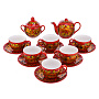 Чайный сервиз на 6 персон "Кудрина". Хохлома, фотография 6. Интернет-магазин ЛАВКА ПОДАРКОВ