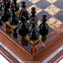Шахматы с инкрустацией и фигурами из янтаря 45х45 см, фотография 6. Интернет-магазин ЛАВКА ПОДАРКОВ