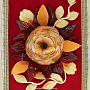 Настольное янтарное панно "Открытка с цветами" 24х18 см, фотография 3. Интернет-магазин ЛАВКА ПОДАРКОВ