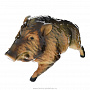 Статуэтка свиньи "Вепрь цветной". Гжель в цвете, фотография 1. Интернет-магазин ЛАВКА ПОДАРКОВ