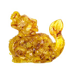 0072421 Янтарь Скульптура ДРАКОН желт  7,5*3*6 см