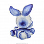 Статуэтка "Кролик с галстуком". Гжель, фотография 4. Интернет-магазин ЛАВКА ПОДАРКОВ