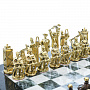 Шахматы из камня и бронзы "Нефтяники" 40х40 см, фотография 6. Интернет-магазин ЛАВКА ПОДАРКОВ