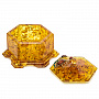 Шкатулка из янтаря шестиугольная "Скорпион", фотография 2. Интернет-магазин ЛАВКА ПОДАРКОВ