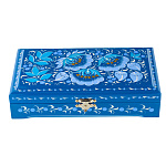 Шкатулка под купюры "Зима. Цветы". Хохлома