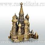 0029089-2*3,5см  Бронза Статуэтка "ХРАМ ВАСИЛИЯ БЛАЖЕННОГО"  