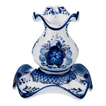 Подсвечник фарфоровый для церковной свечи. Гжель