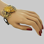 724065/32,10г  Серебро 925* БРАСЛЕТ вст.Янтарь р/п