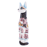 0073153  Сувенир КОШКА  роспись сюжеты ЗИМА НОЧЬ  7*31см 