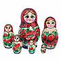 Матрешка Семеновская "Россиянка" 6 мест, фотография 3. Интернет-магазин ЛАВКА ПОДАРКОВ