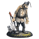 2948 Резьба по дереву Скульптура "Охотник с зайцем" 