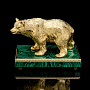 Скульптура на подставке из малахита "Медведь". Златоуст, фотография 2. Интернет-магазин ЛАВКА ПОДАРКОВ