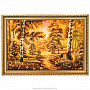 Картина янтарная "Рассвет в лесу" 40х60 см, фотография 1. Интернет-магазин ЛАВКА ПОДАРКОВ